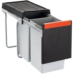 FRANKE 134.0039.554 Poubelle de Recyclage, Gris/Noir, 30L