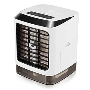 Portable ni Air Conditioner Desktop Air Cooler Hu difier USB ni Fan with LED Light for Home or Office