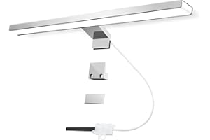 URing LED Lampada da Specchio 40cm 12w 850lm, Luce Specchio Bagno Bianco Neutro 4000K IP44, Lampada specchio bagno 230V Montaggio 3-IN-1 Lampada Specchio Armadio da Bagno,Luce per Trucco,No Sfarfallio