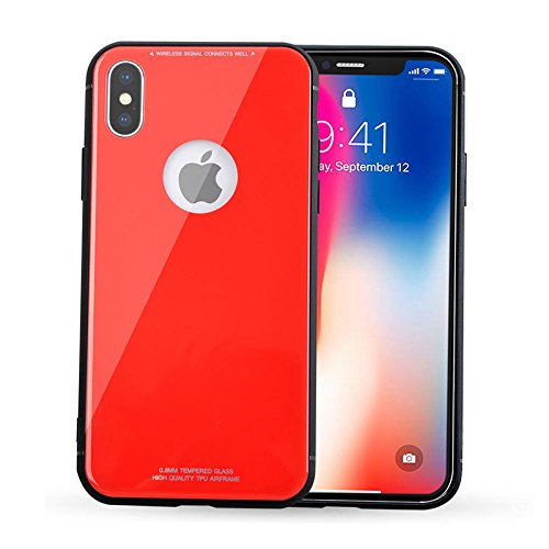 Preisvergleich Produktbild iPhone X Sekuritglas Handy Fall, Rot