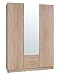 Produktbild Movian Morava 3-türiger Kleiderschrank mit Spiegel, 150 x 212 x 59 cm, Sonoma-Eiche Optik