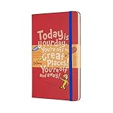  Moleskine 18 Monate Wochen Notizkalender - Dr. Seuss 2019/2020 Large/A5, 1 Wo = 1 Seite, Liniert, Fester Einband, Rot
