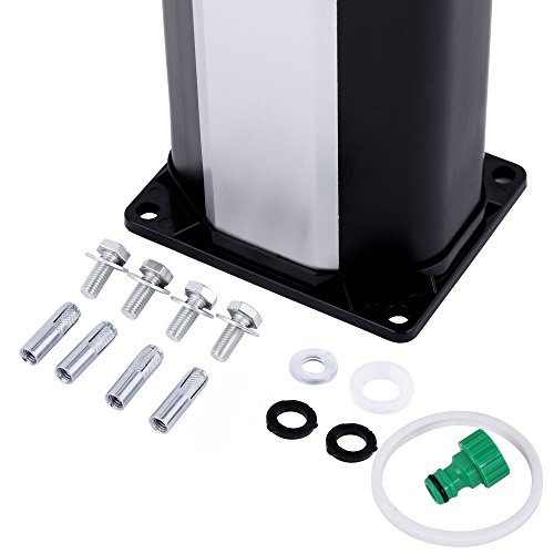ZELSIUS Solardusche „Emerald“ Gartendusche mit Wasserhahn Pool Dusche 35 Liter Schwarz mit Silber - 5