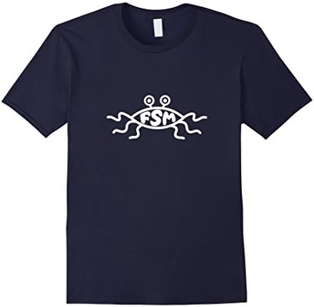 FSM Flying Spaghetti Monster - Anti Religion Atheist T-Shirt Male XL Navy