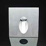 Warmweiß 1W LED-Wandleuchte Einbauleuchte Wandleuchte Treppenlicht Stufenbeleuchtung, 2 Stück