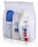 Dove & Colgate Wash & Dental Travel Pack - Shampoo Shower Gel Deodorant Dental Kit