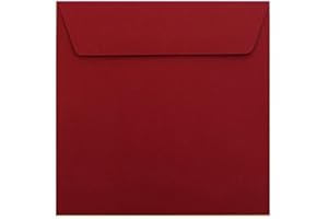 ‎PAPER24 25 quadratische Briefumschläge 155x155 mm, haftklebend, 120 g/qm, Umschläge 155 x 155 mm ideal für Hochzeitskarten im Format 148x148 mm in der Farbe Bordeaux