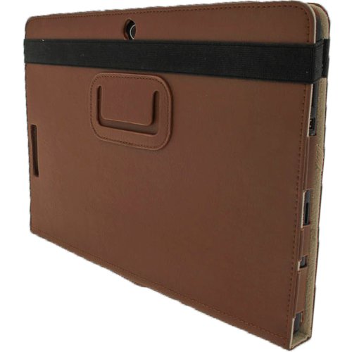 igadgitz ‚Portfolio‘ Braun PU Leder Tasche Schutzhülle Hülle Ledertasche Lederetui Etui Case für Asus Eee Pad Transformer & Keyboard Dock TF300 TF300T TF300TG & TF300TL 10.1″ Android Tablet - 6