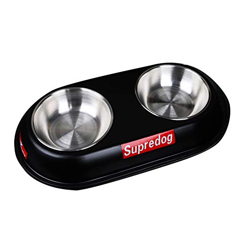 Nikgic Comedero Para Mascotas Perro Grande Agua Potable Automática Antideslizante De Doble Recipiente Acero Inoxidable Suministros Para Mascotas Bol - 