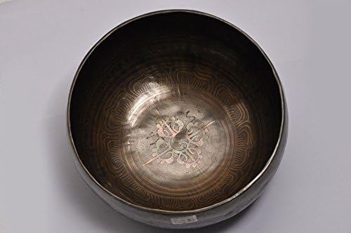 7 Inches Hand Hammered Painted Tibetan Meditation Singing Bowl with Striker - From Nepal