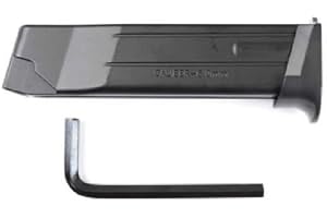 CYBERGUN Swiss Arms Airsoft - 285044 - Chargeur pour 280301-28301 - 28545-28546 Version Métal Co2 Culasse Fixe 6mm 15 Billes, Noir