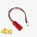 Produktbild VU® 1S Lipo Akku Adapter JST Male Buchse auf 1.25mm 1,25mm 2PIN Micro JST Stecker für Lipo Akku Adapterkabel von Mr.Stecker Modellbau® (4x Stück)