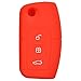 KMH Silicone Key Cover for ford Ecosport/Fiesta 3 Button Flip Key (Red) RS.199.00