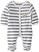 Steiff Unisex Baby 0002848 1/1 Sleeves Striped Romper, Steiff Softgrey Melange, 0-3 Months (Manufacturer Size:56)