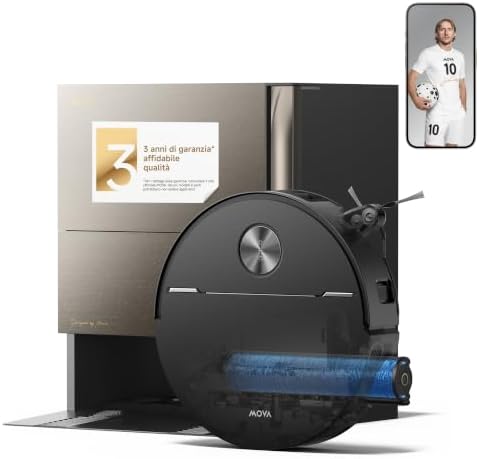 MOVA Z70 Ultra Roller Complete Robot aspirapolvere, Nero