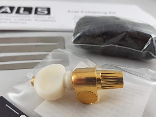 Gotoh 5-String Banjo Tuner (Bonus ALS Fret Kit de pulidor) SPBJ5-AIG, modelo afinador de Gotoh Japan Gold con botón Pearloid - Kit de pulido de traste por Australian Luthier Supplies