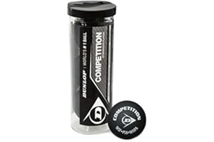 MD TRADING UK Dunlop 3 x Competition Squash Ball Tube