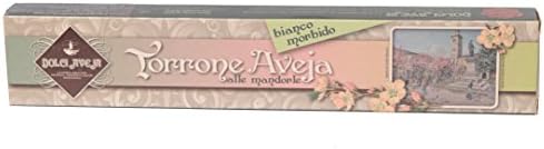 Soft white almond artisan nougat traditional Italian Christmas food - produced by Dolci Aveja