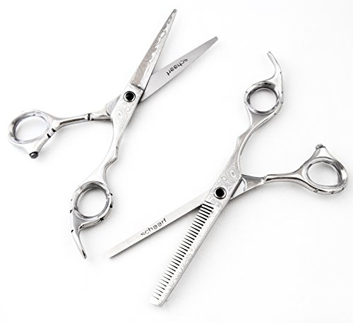 Marke New Professional Barber Friseur-Haarschere Set mit Laser Ätzen, 15,2 cm Schere Set Barber Salon Schere Professional Friseurschere und Effilierschere - 3