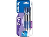 boligrafos pilot tinta gel Diámetro de bola: 0.7 mm Pilot G2 - Bolígrafo roller retractable (tinta de gel, 3 unidades), color azul