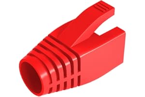 VIVOCH 50 Pcs Cat6 Cat6A Cat7 Strain Relief Boot, RJ45 Plug Connector Cover Modular Network Plug Connector Cap Cable Connector Boots, Red