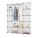 Produktbild Kronenburg Regalsystem Steckregal Schrank Regal Kleiderschrank Garderobe - 184 x 148 x 37 cm - Transparent