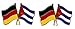 Produktbild Yantec Freundschaftspin 2er Pack Deutschland Kuba Pin Anstecknadel Doppelflaggenpin