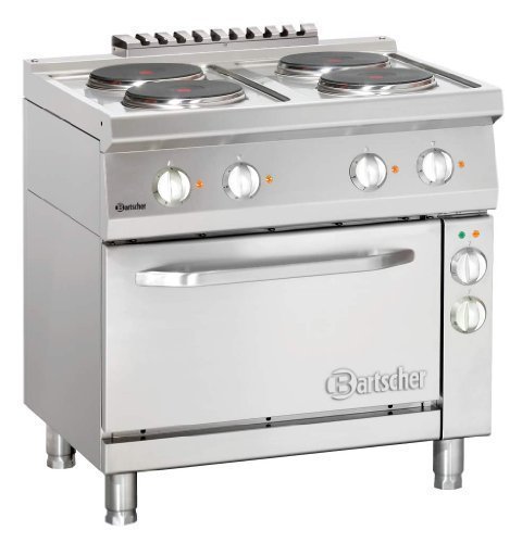 Preisvergleich Produktbild 4 Platten Elektroherd mit Elektro-Umluftbackofen 1 / 1 GN
