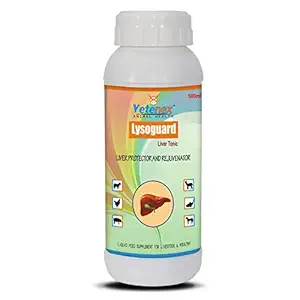 VETENEX Lysoguard - Liver & Digestive Tonic for Poultry, Cattle, Cow, Buffalo, Goat & Farm Animals - 500 ML