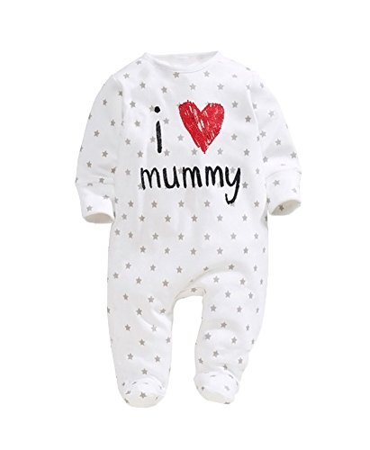 CHIC*MALL baby rompers 2015 Newborn I love mummy & daddy Baby Costume Girls Jumpsuit clothing Winter Romper Body BABY CLOTHES (80)