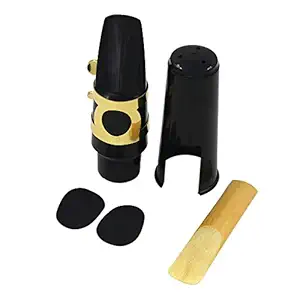 Alto Sax Saxophone Mouthpiece with Cap Metal Buckle Reed Mouthpiece Patches Pads Cushions