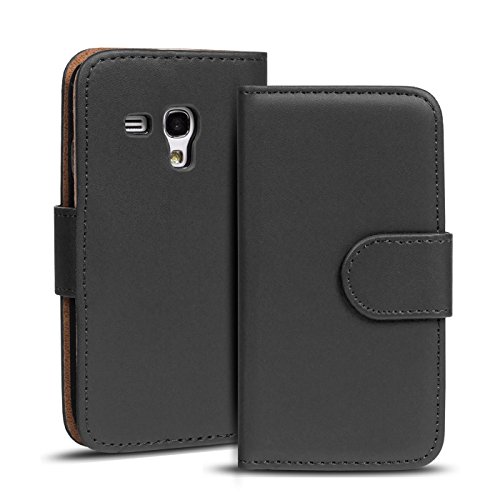 Samsung Galaxy S3 Mini Bookstyle HÃ¼lle, Conie Mobile PU Leder SchutzhÃ¼lle Handytasche Bookcase Tasche Premium KlapphÃ¼lle in Schwarz