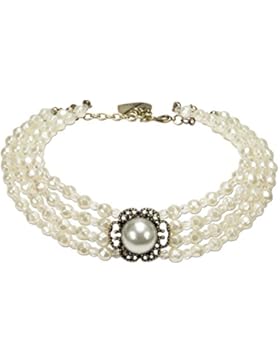 Alpenflüstern Trachten-Perlen-Kropfkette Annie - elegante Trachtenkette, nostalgischer Damen-Trachtenschmuck Dirndlkette...