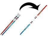 jedi rotes lichtschwert GESAMTLÄNGE 1,40 METER Brigamo 503 - XL LASERSCHWERT 140 cm lang, 2 in 1 Lichtschwert MIT BELEUCHTUNG UND SOUND!