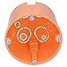 Produktbild Hohlwanddose 68mm Gerätedose Durchmesser 61mm tief orange mit Geräteschrauben
