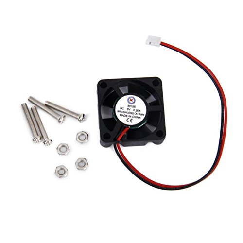 UEETEK DC 5V 4010 40x40x10mm 2 Fasern Kühlventilator Schwarz für PC Schutzhülle Cooler - 5