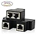 Produktbild Ethernet Splitter RJ45 Stecker Adapter [3 Stück] 1 bis 2 Dual Female Port Anti-Signal Interferenz RJ45 Splitter