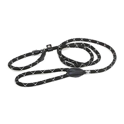 Julius K9 2020R-IDC IDC Retriever Leash with Training Collar Diam.12mm x 2 M - Black-Fluorescens, Negro