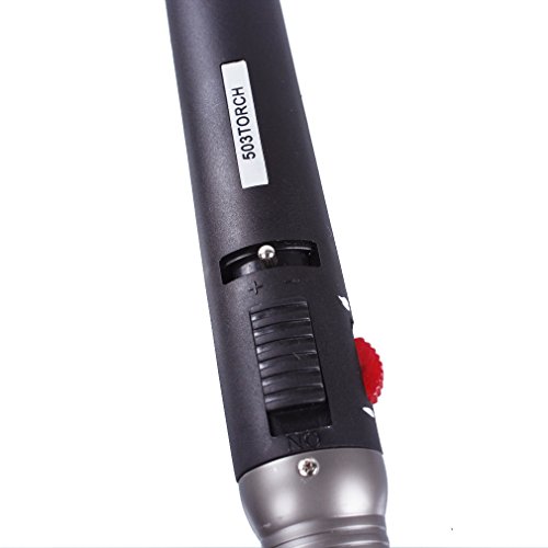 A-szcxtop Feuerzeug Jet Flame, mit Butangas, nachfüllbar, auch als Taschenlampe, zum Schweißen / Löten nutzbar - 4