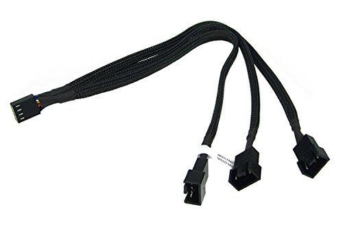 Phobya 4Pin PWM auf 3 x 4Pin PWM 30cm - Cable  Macho hembra  Molex  4-pin   Molex  4-pin   Negro 