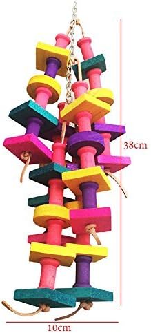 Funny Parrot Bird Toys Colorful Wooden Pineapple Shape Chew Toys by Leayao