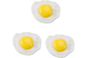 TOTORITY 3 Pièces Enfants Ensemble De Jeu Kidcraft Playset Jouets pour Enfants Simulation Réaliste Faux Nourriture Faux Oeuf Au Plat Jouets Enfants Jouets Simulation Oeufs Alimentaire