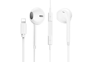 Vinmooog Cascos i Phone Cable,Auriculares para I Phone,con Auriculares de Cable Estereofónico de Alta Fidelidad,Compatibles con iP14/ 14pro/13/13pro/12/se/11/11pro/XS MAX/XR (Juego de 2 Piezas)