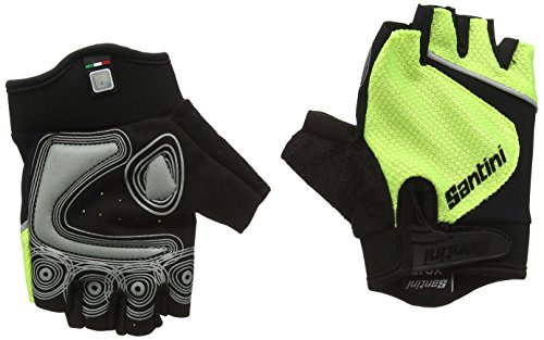Santini 365 Estudio micromalla universalgadgets Hombres Guantes, Hombre, Color Amarillo - Amarillo, tamaño M/L