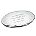 Personalised Silver Oval Handbag Compact Mirror Engraved