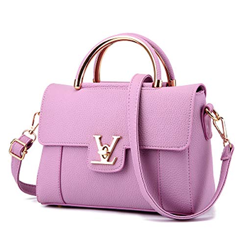 Preisvergleich Produktbild 2019 frauen handtasche leder umhängetasche umhängetasche V schloss schnalle abendtasche straße tasche kleine quadratische tasche (Zitrone, 24×12×17cm)