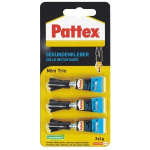 Preisvergleich Produktbild Pattex 6 x Sekundenkleber Mini Trio 3x1g PSMT1