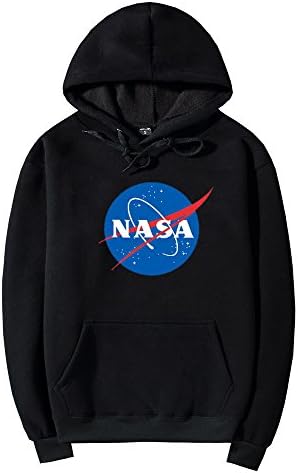 MengDiGeShi Fashion Women New Cotton NASA Logo Men's Hooded Fleece Hoodie Jacket Clothing