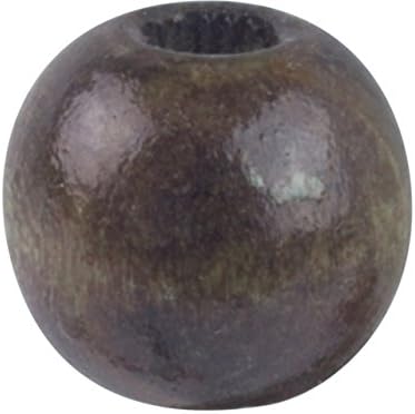 Warm Brown Wood Beads Pony 9x10mm Large Hole Pack of 50
