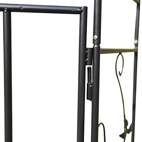 Rosenbogen Rankgitter Pergola Rankhilfe Torbogen Rosenhilfe Metall Tor Säule Gartentür Spalier Garten Standhöhe ca.214cm - 6